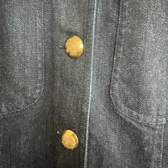 Ralph Lauren Jeans CO Navy Denim Military Jacket L - Picture 3 of 6